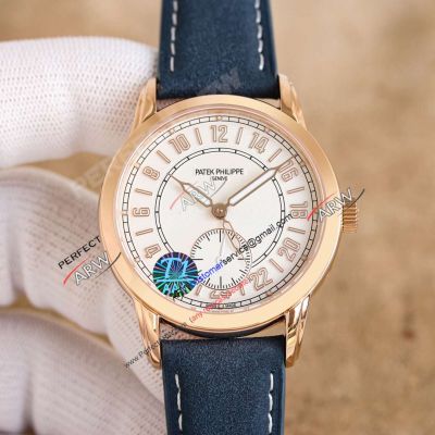 TW Factory Clone Patek Philippe Travel Time White Dial Rose Gold Watch